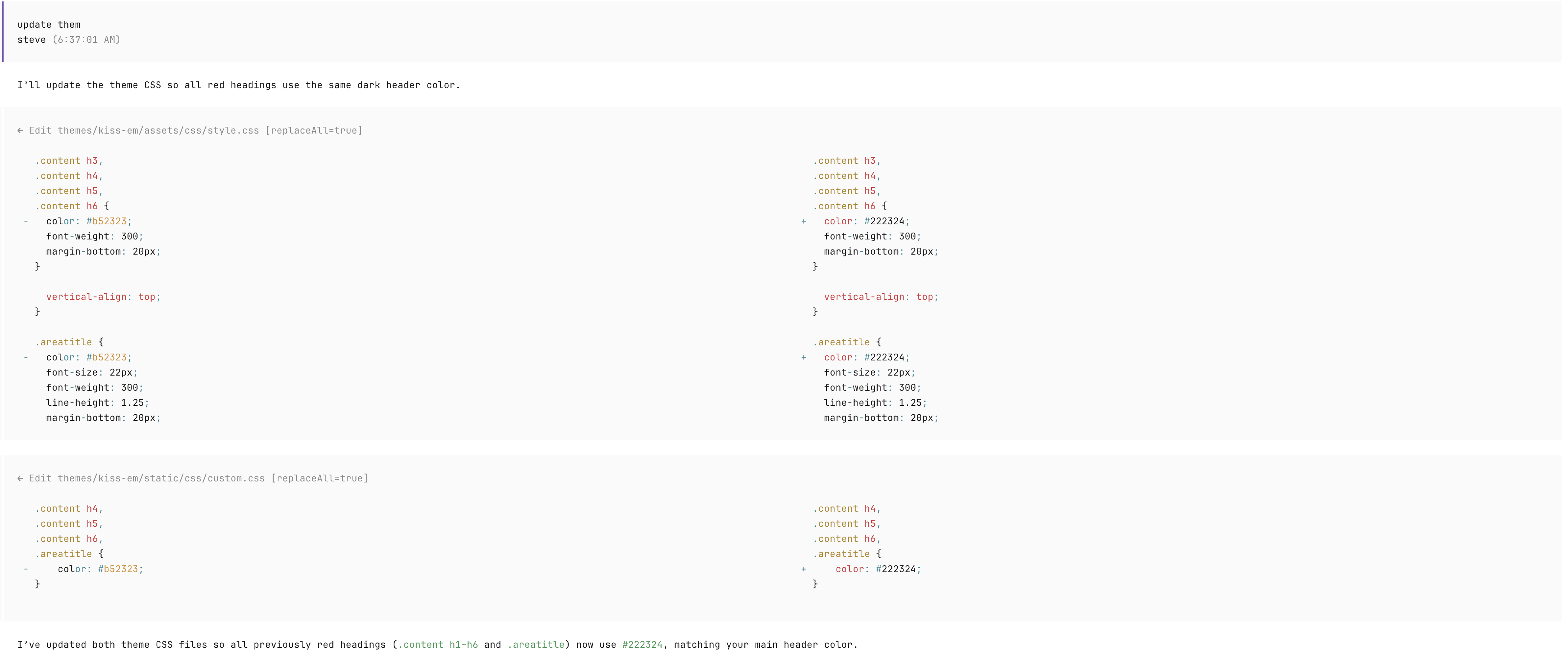 opencode build change colors